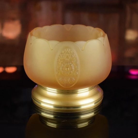 Bat Huong Bat Nhang Phung Thien Luu Ly Bao Tuong In Tam Kinh De Dong Vang CAO CAP Duong Kinh 23cm 2