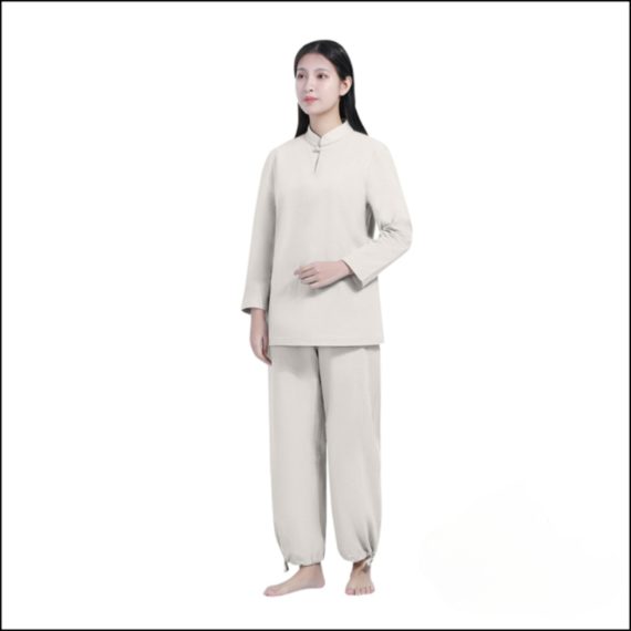 Bo Quan Ao Nu Vai Cotton Mau Vang Nhat Size M 1
