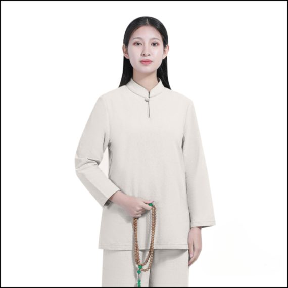 Bo Quan Ao Nu Vai Cotton Mau Vang Nhat Size M 3