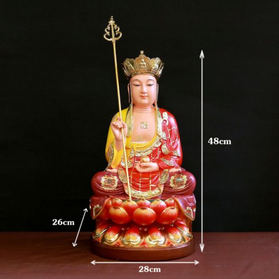 Ngai Dia Tang Vuong Bo Tat Ngoi Ma Son Do Cao Cap Chat Lieu Composite Cao 48cm 2