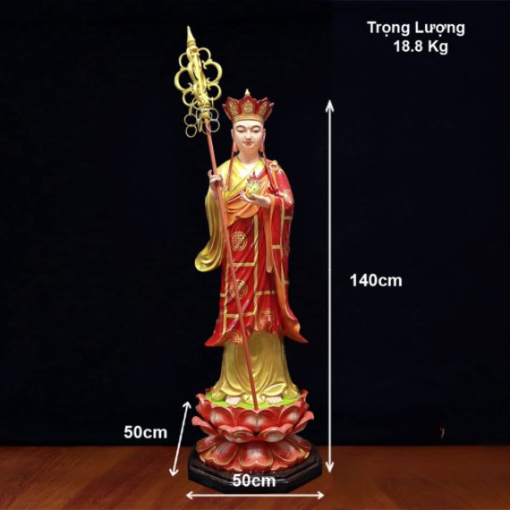 Tuong Dia Tang Bo Tat Ao Do Dung Dai Sen Bang Composit Cao 1.4m 4