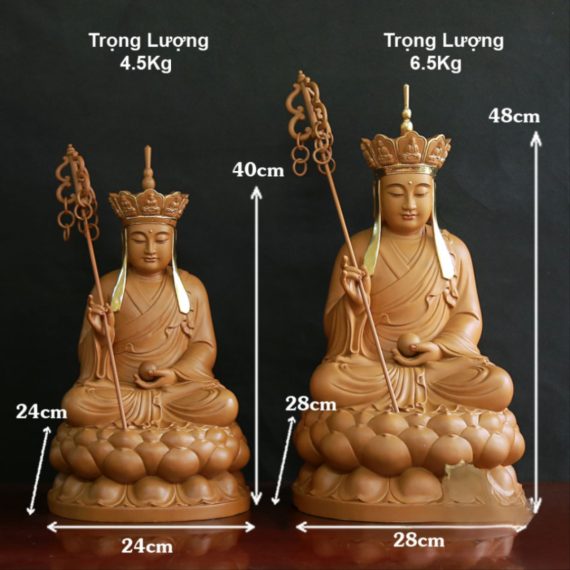 Tuong Dia Tang Ngoi De Sen Bang Go Huong Chuong Cao 40cm 48cm 6