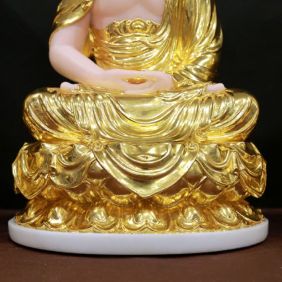 Tuong Phat Thich Ca Ngoi Dai Sen Bang Bot Da Dat Vang 998 Cao 40cm 4