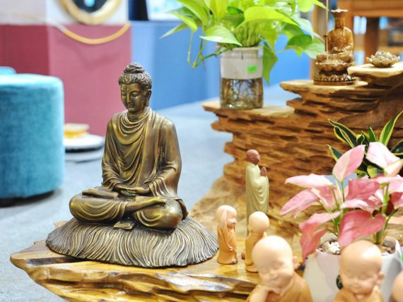 Tượng Phật Thích Ca ngồi thiền trên cỏ Kusa TP000002